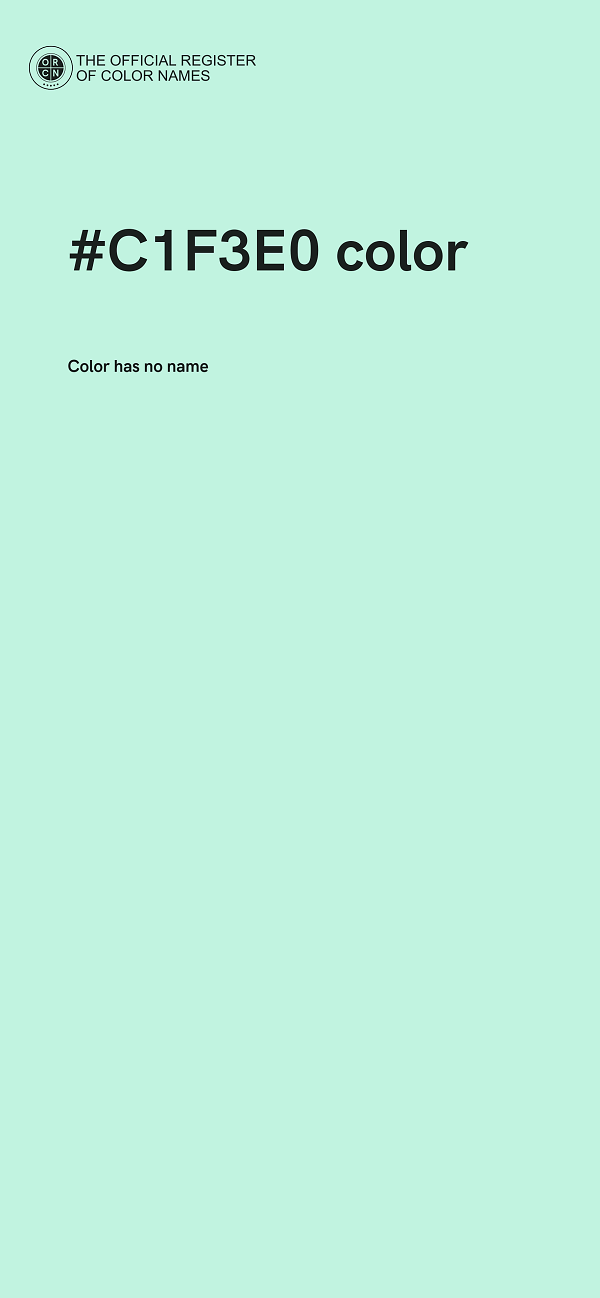#C1F3E0 color image