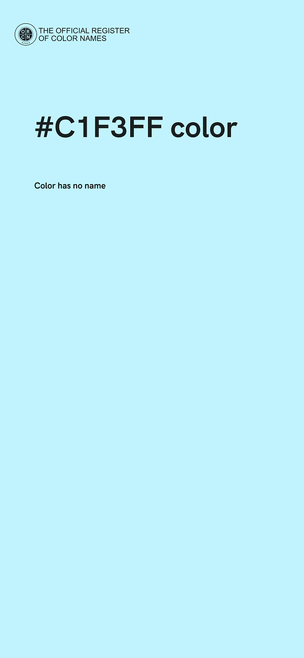 #C1F3FF color image