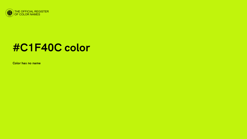 #C1F40C color image
