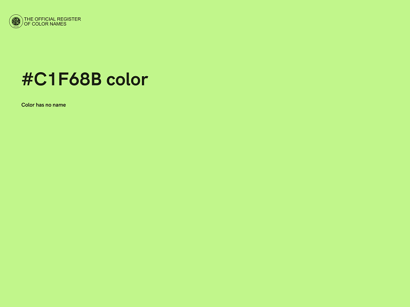 #C1F68B color image