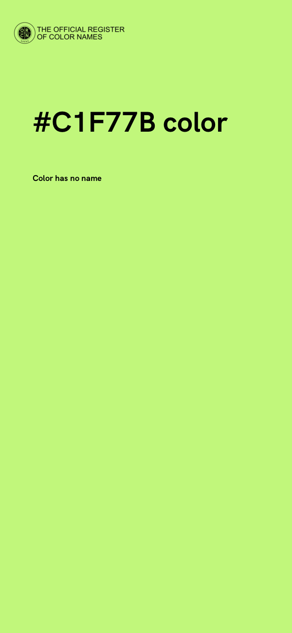 #C1F77B color image