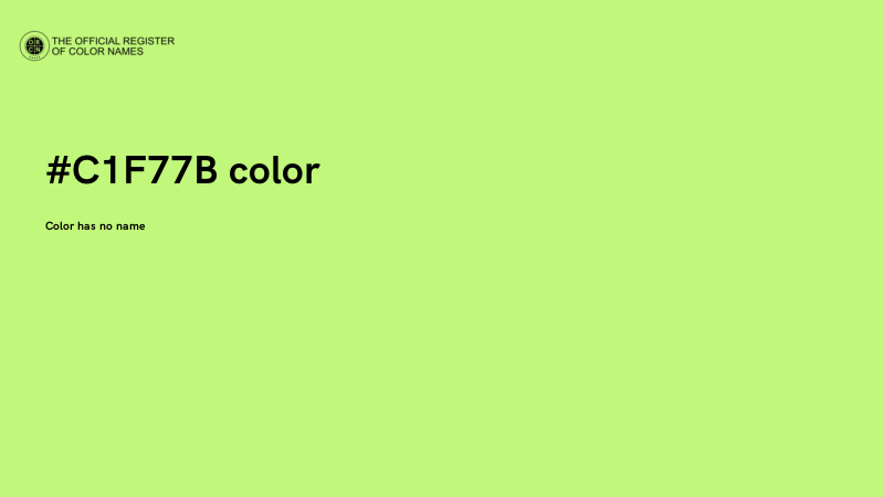 #C1F77B color image