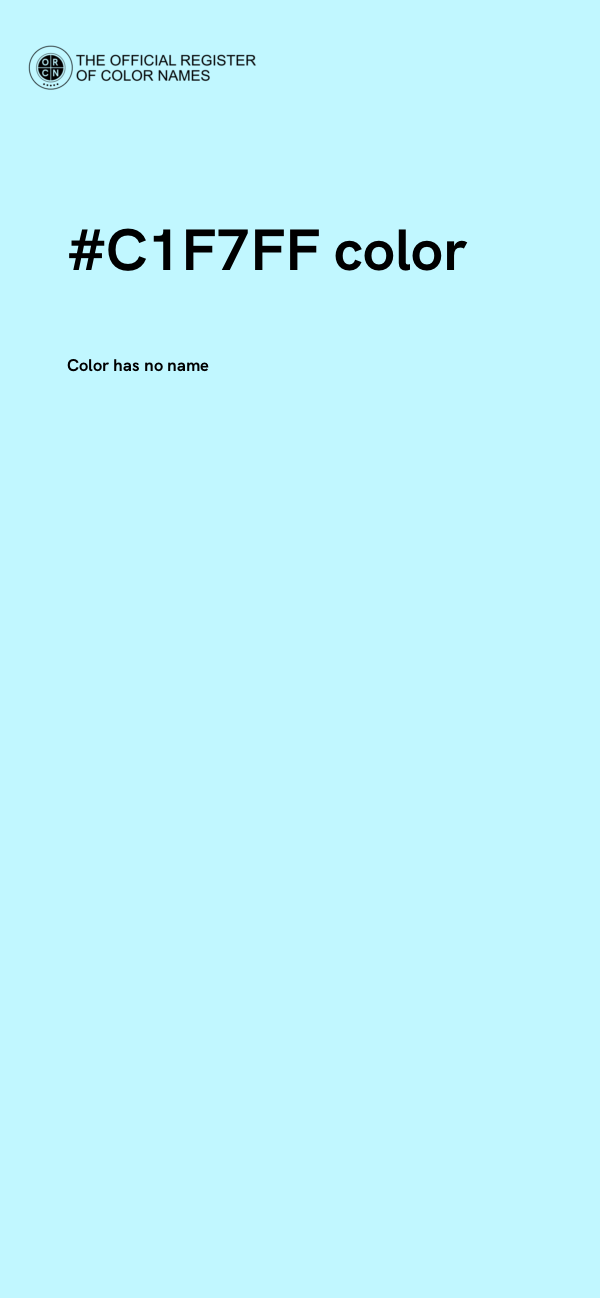 #C1F7FF color image