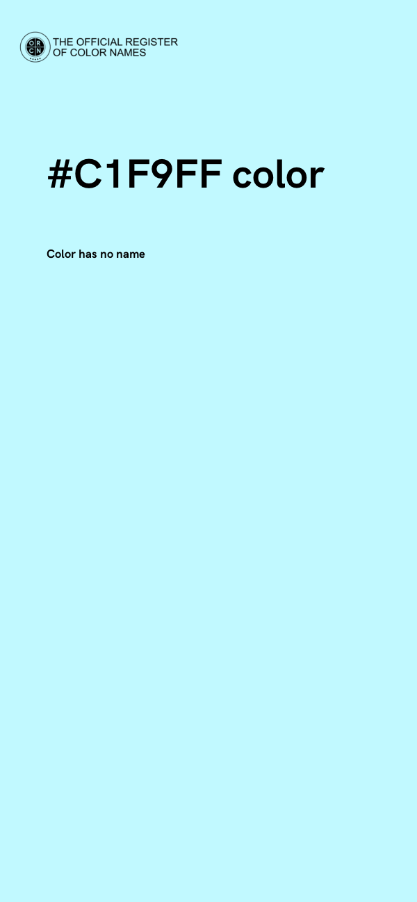 #C1F9FF color image
