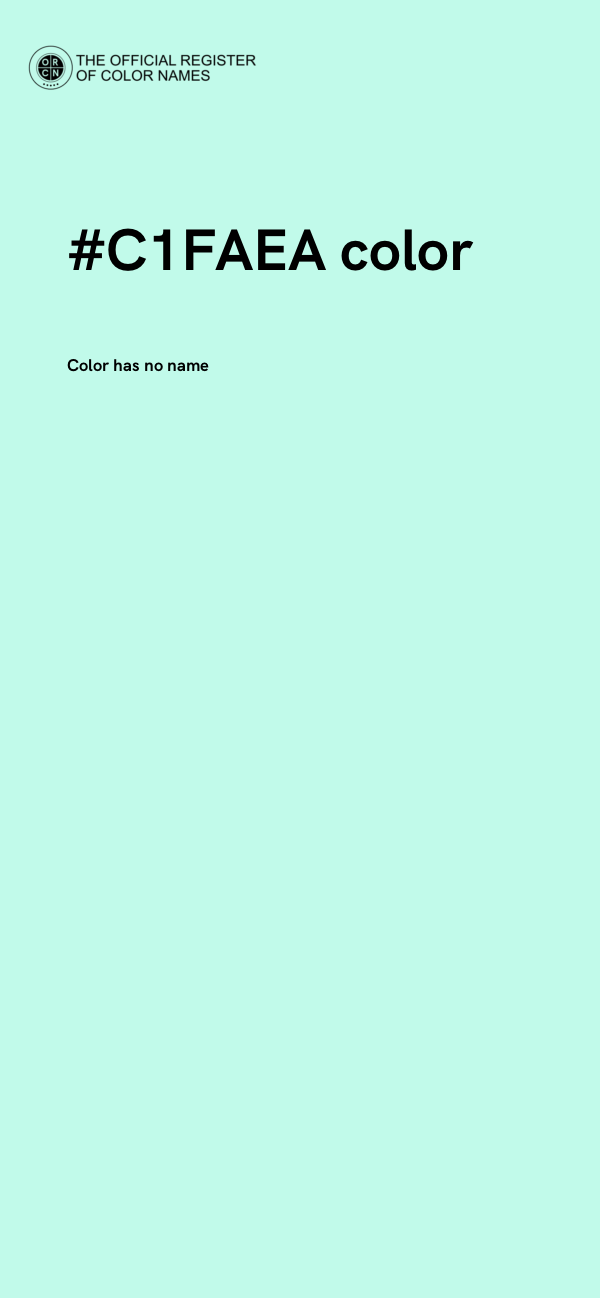#C1FAEA color image