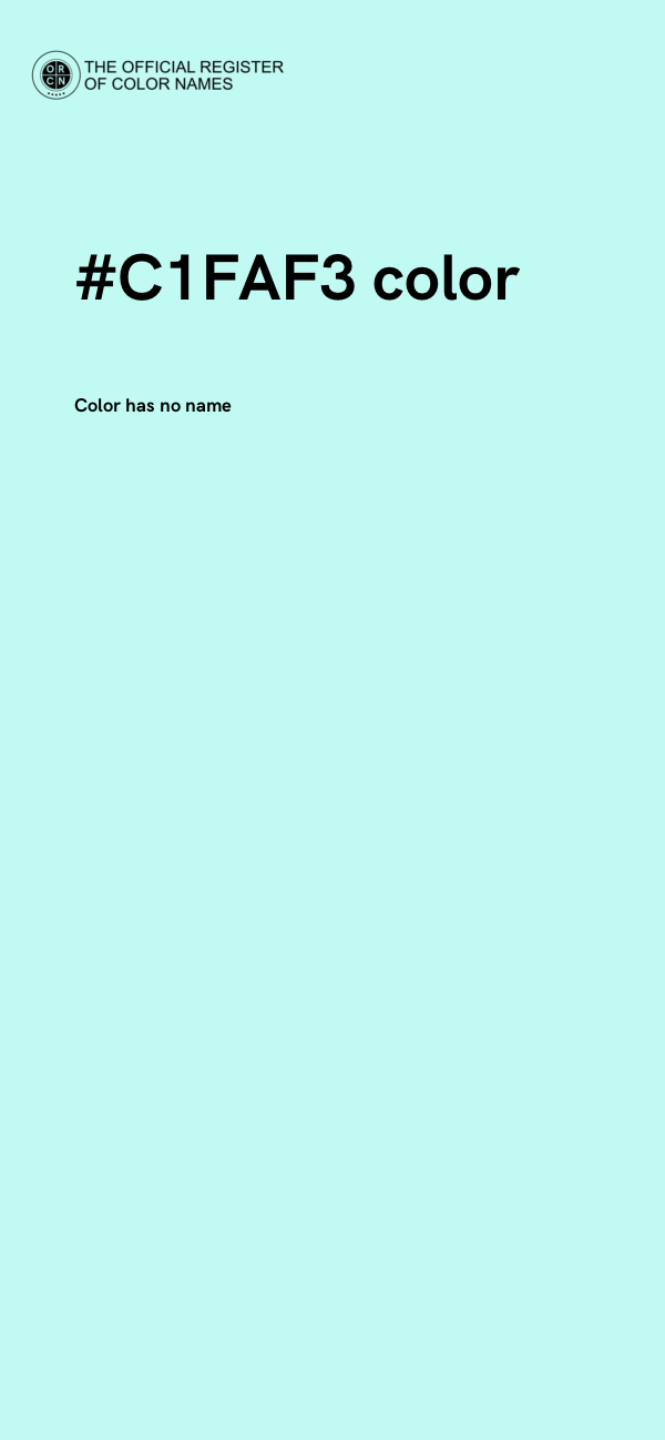 #C1FAF3 color image
