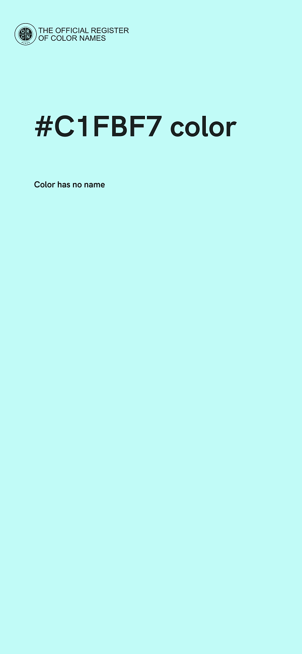 #C1FBF7 color image