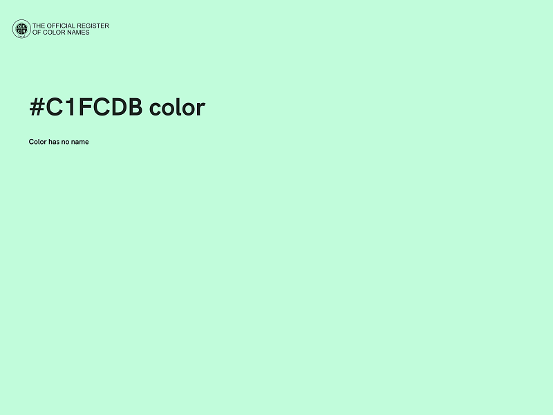 #C1FCDB color image