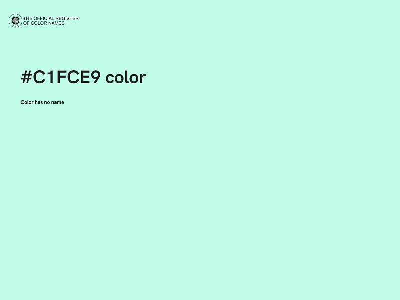 #C1FCE9 color image