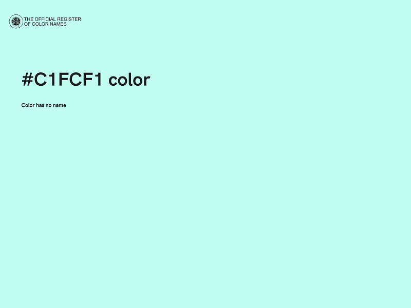 #C1FCF1 color image