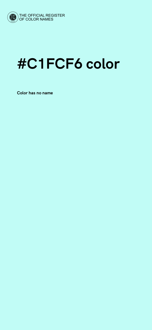 #C1FCF6 color image