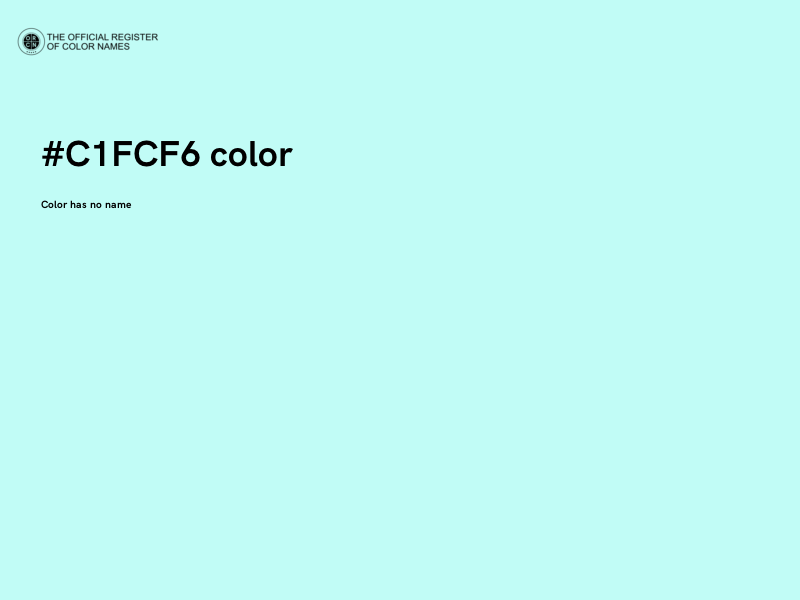 #C1FCF6 color image