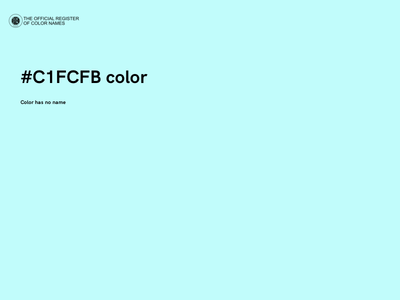 #C1FCFB color image