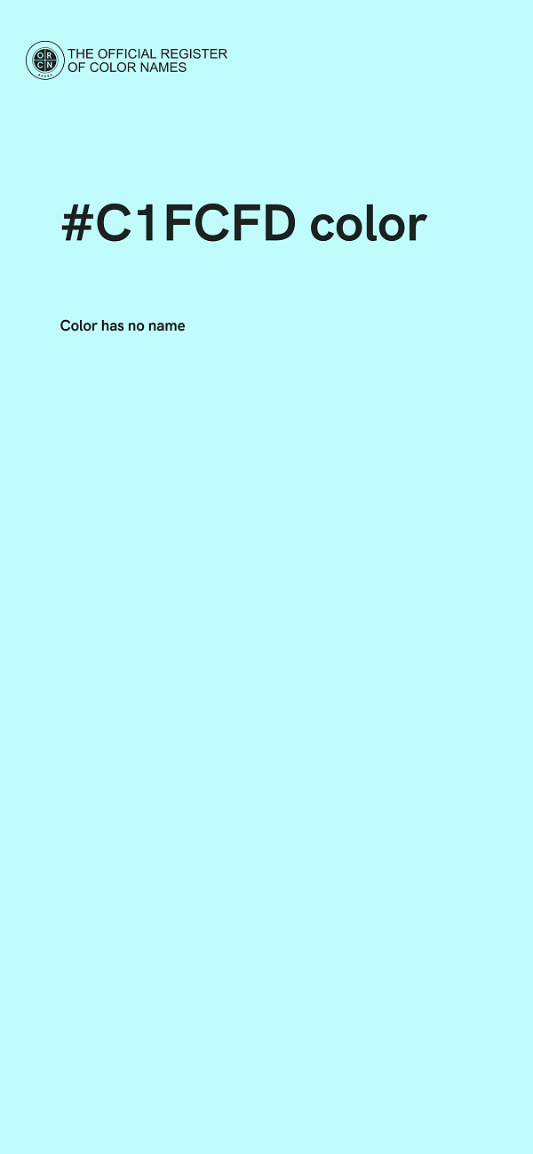 #C1FCFD color image