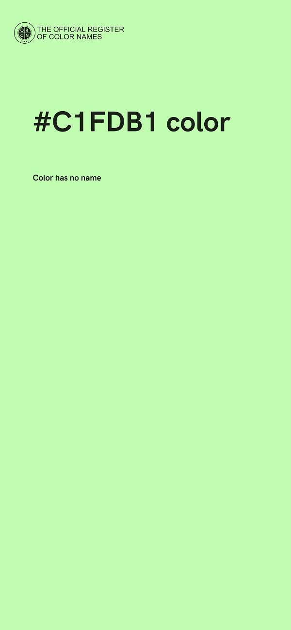 #C1FDB1 color image