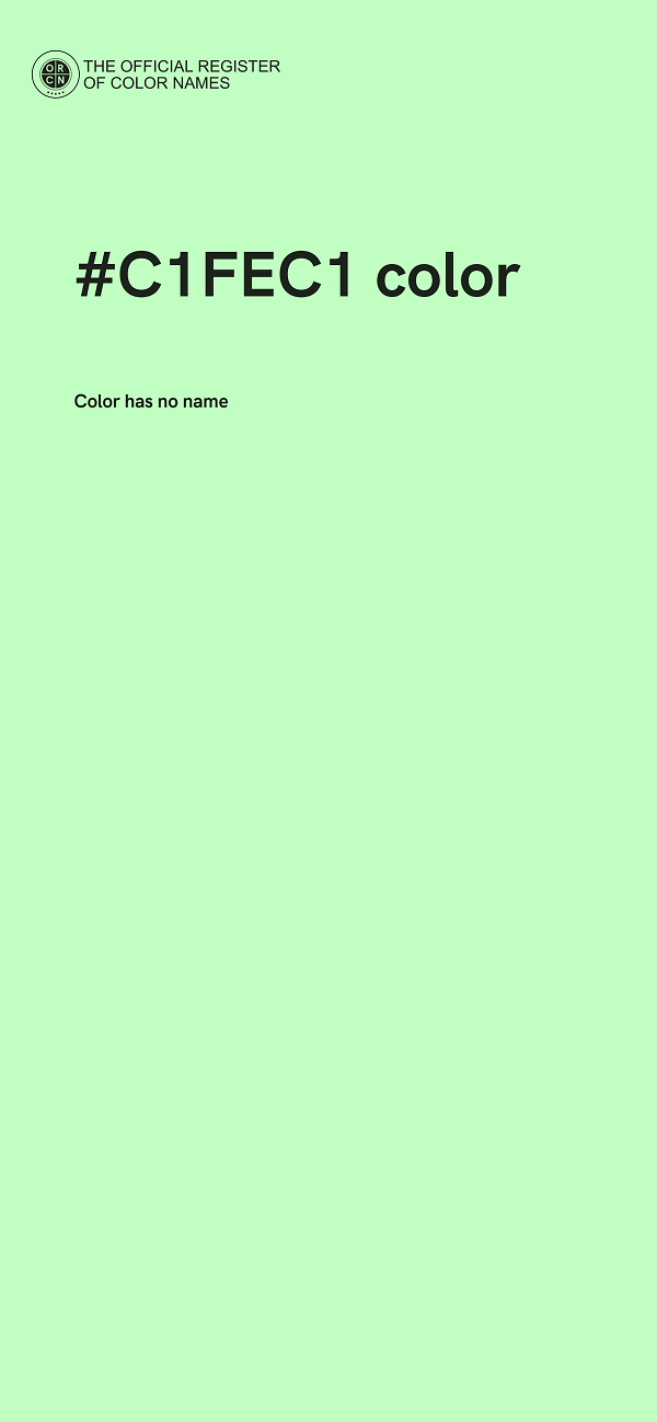#C1FEC1 color image