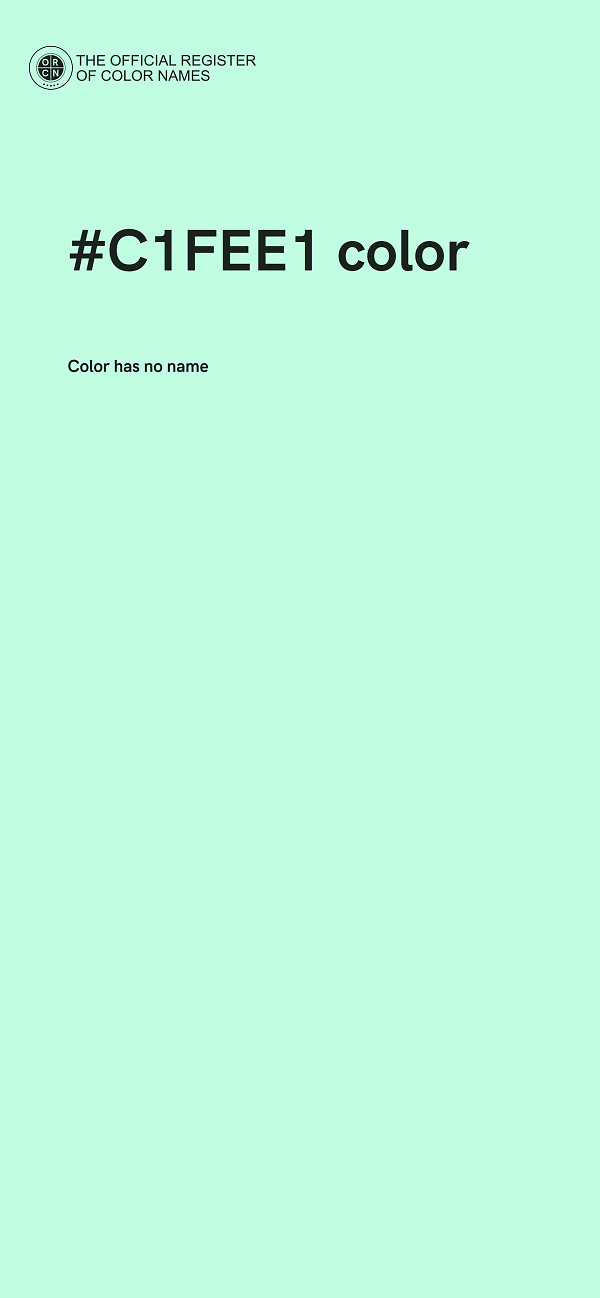 #C1FEE1 color image
