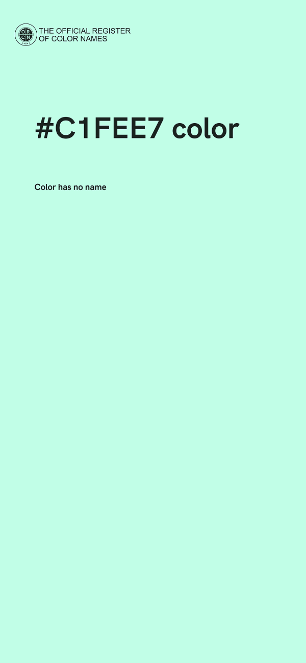 #C1FEE7 color image
