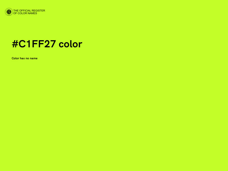 #C1FF27 color image