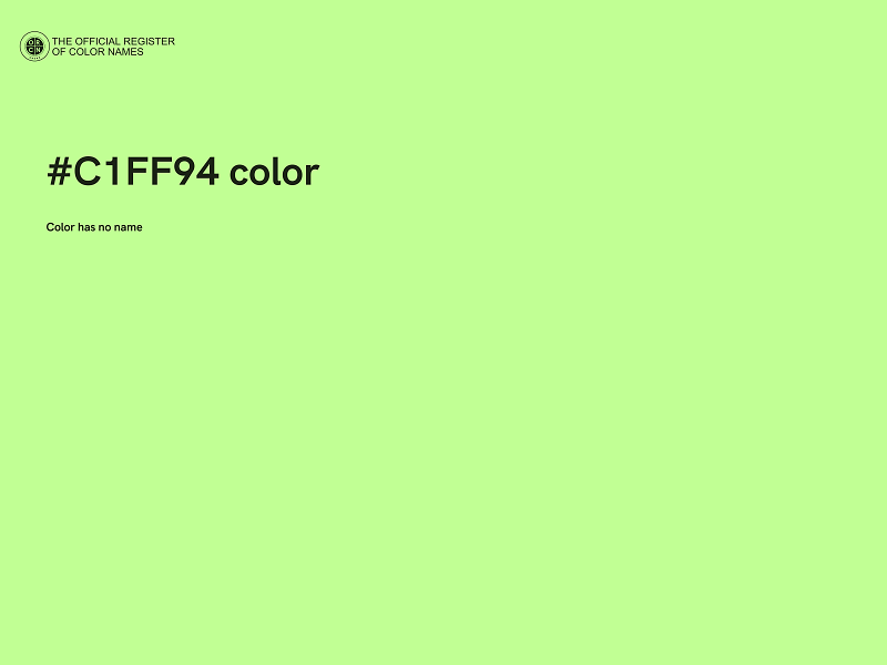 #C1FF94 color image