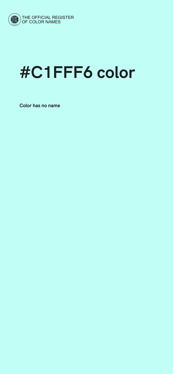 #C1FFF6 color image