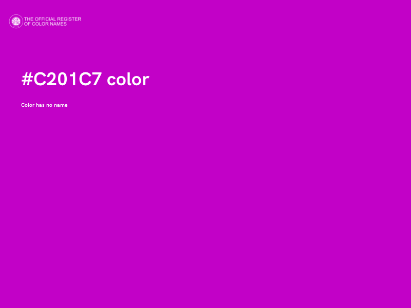 #C201C7 color image