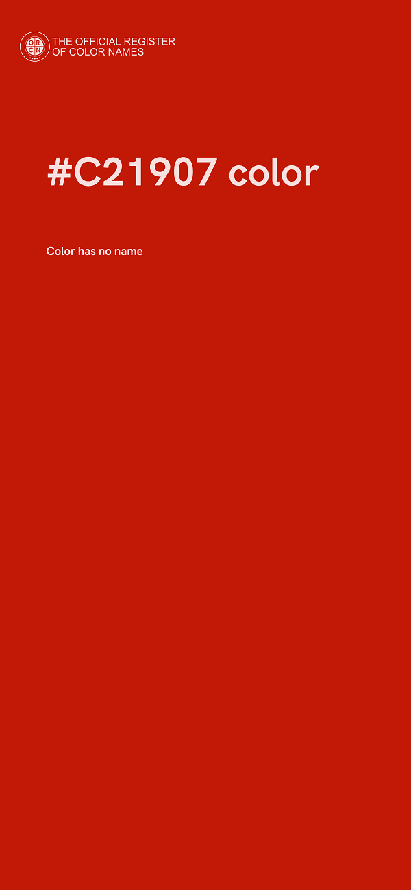 #C21907 color image