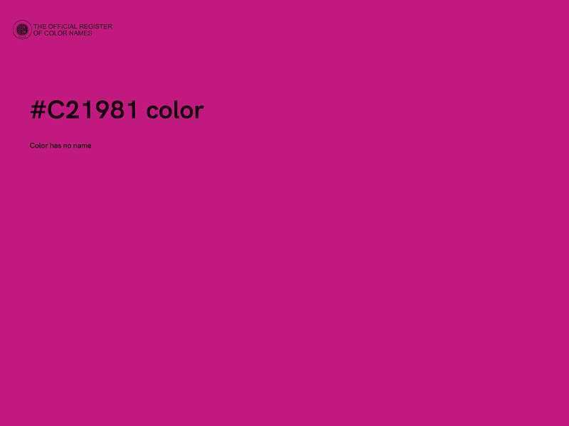 #C21981 color image