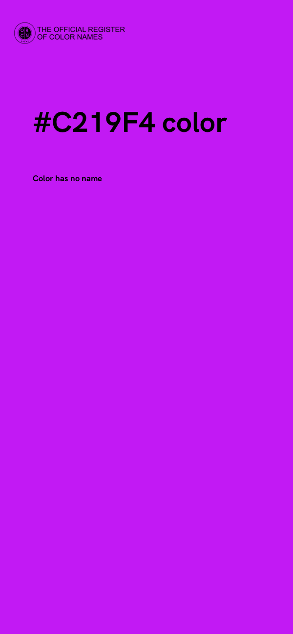 #C219F4 color image