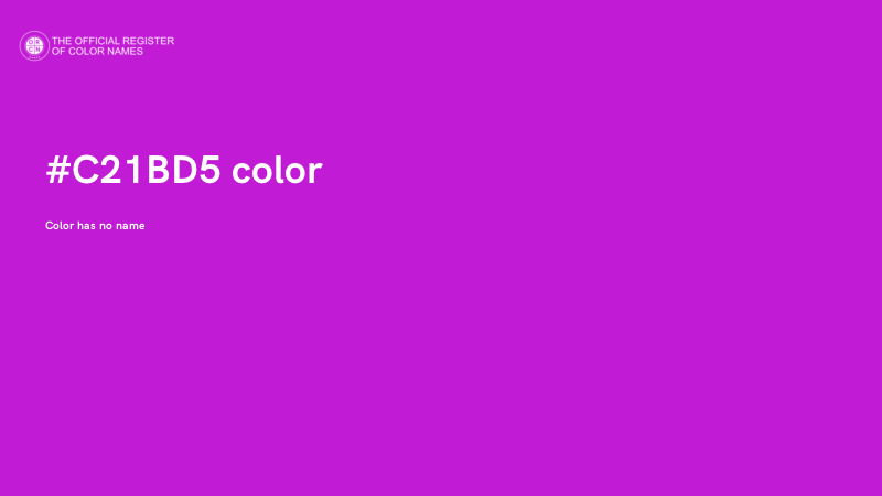 #C21BD5 color image