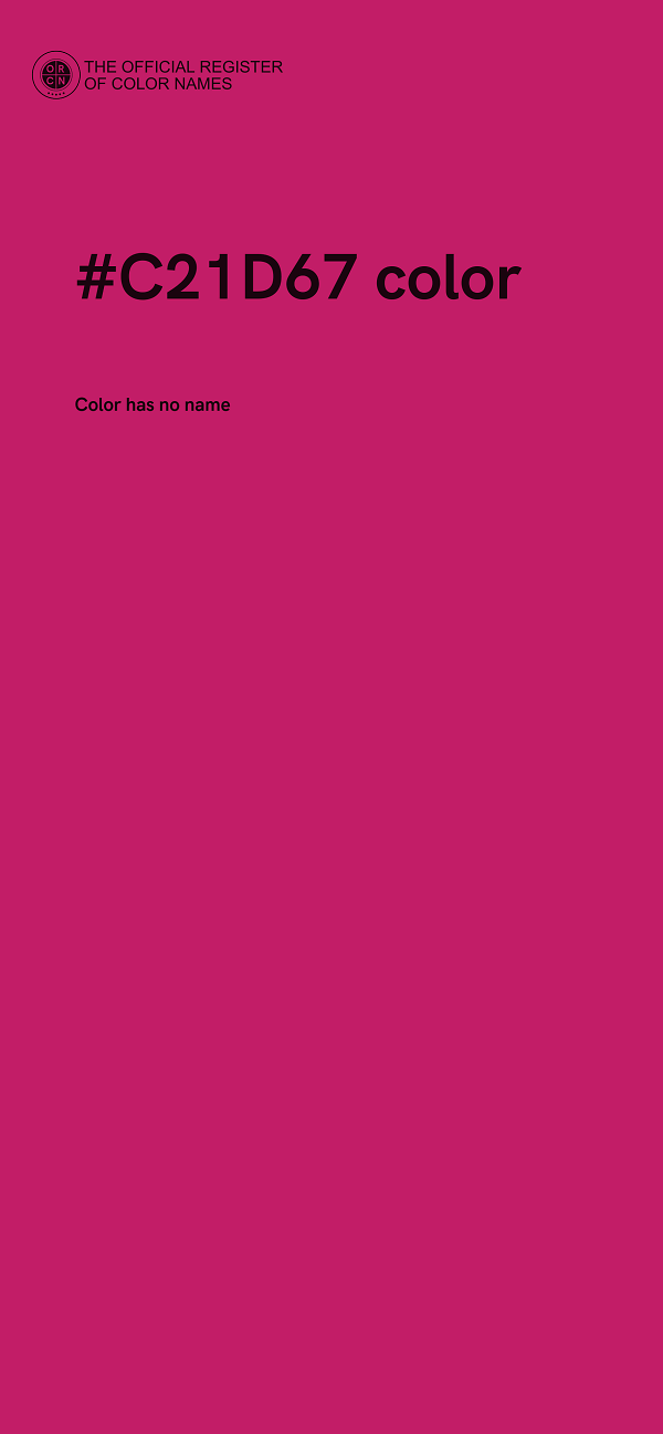 #C21D67 color image