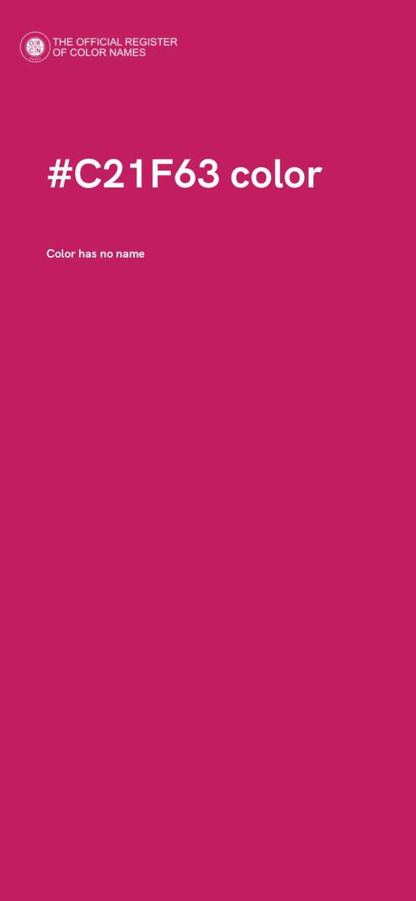 #C21F63 color image