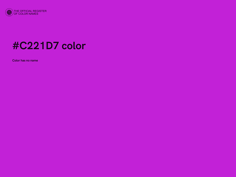 #C221D7 color image