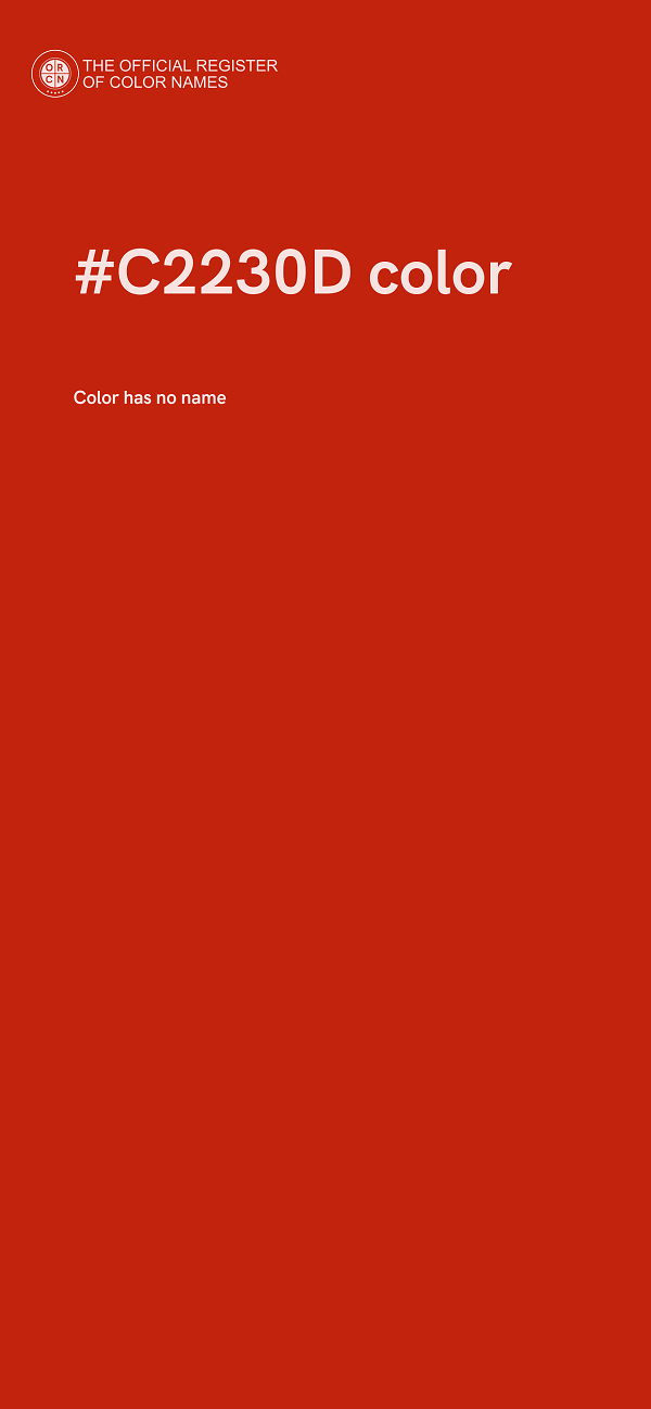 #C2230D color image