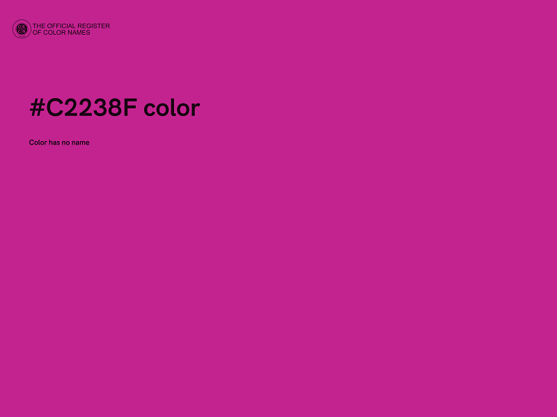 #C2238F color image