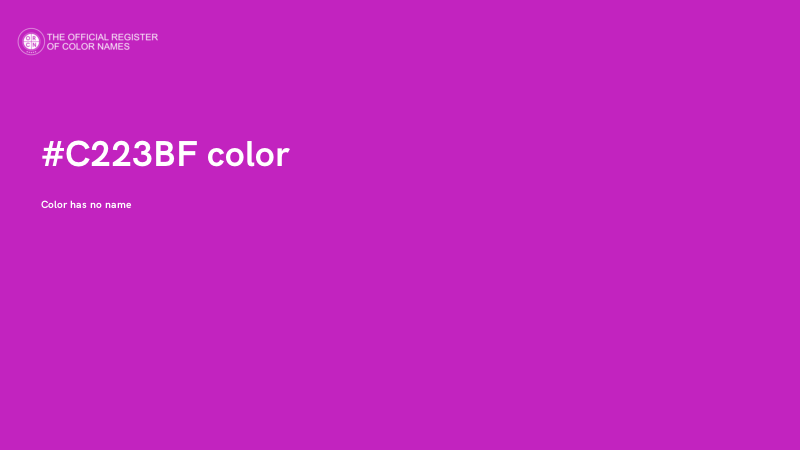 #C223BF color image