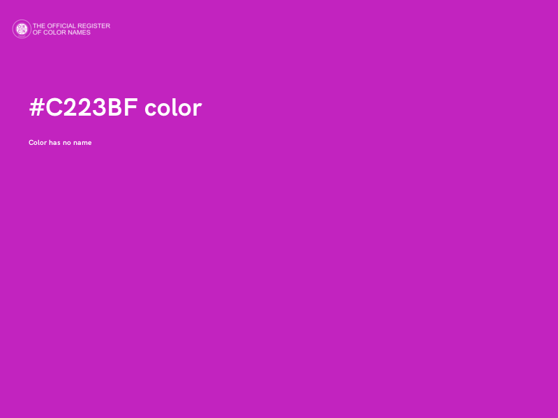 #C223BF color image