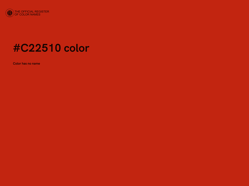 #C22510 color image