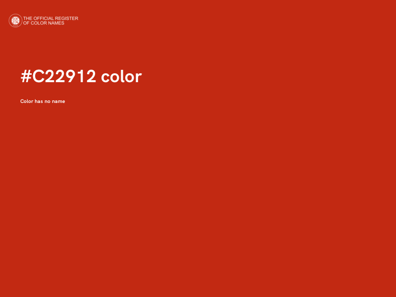 #C22912 color image
