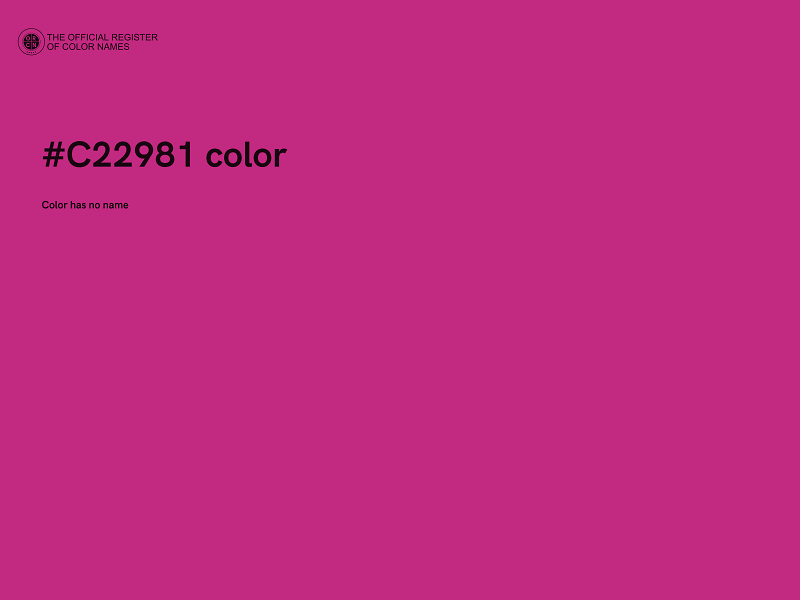 #C22981 color image