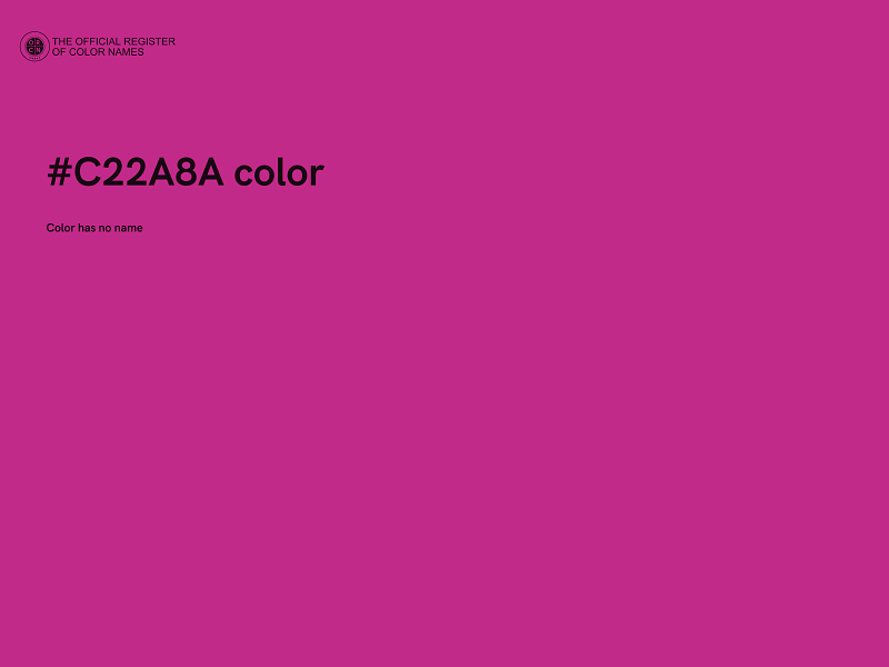 #C22A8A color image