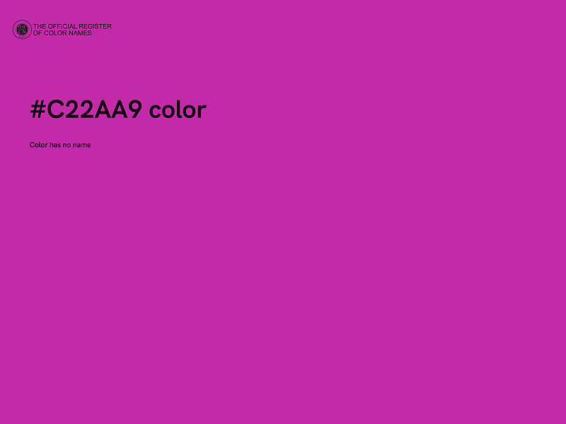 #C22AA9 color image