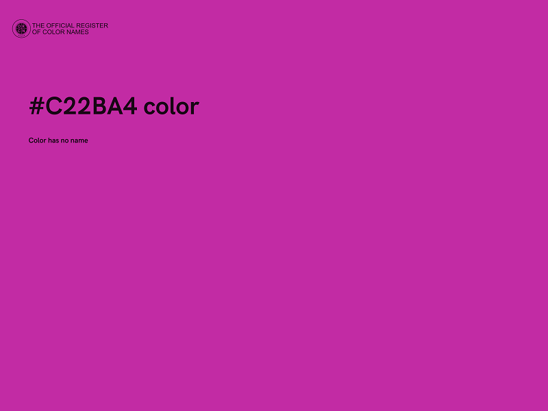 #C22BA4 color image