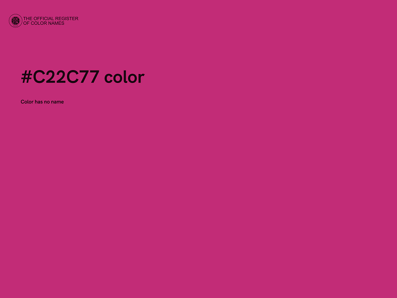#C22C77 color image