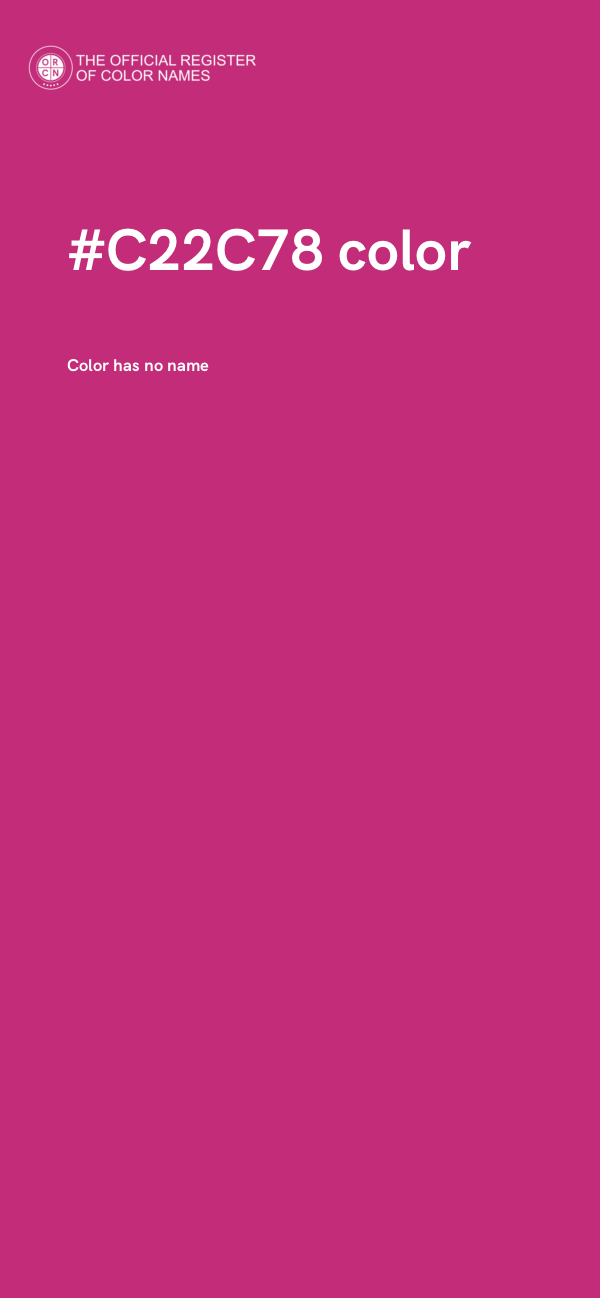 #C22C78 color image