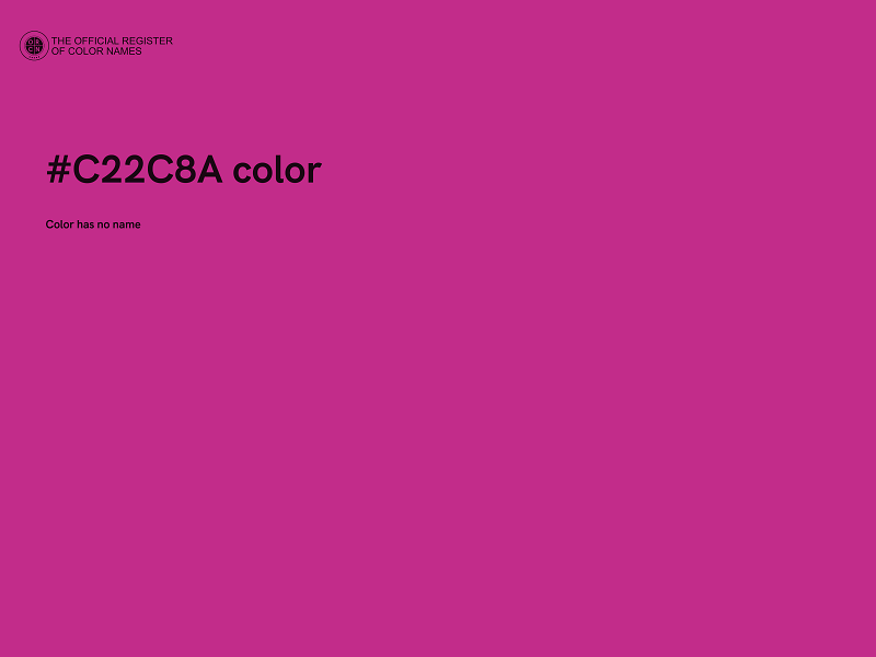 #C22C8A color image