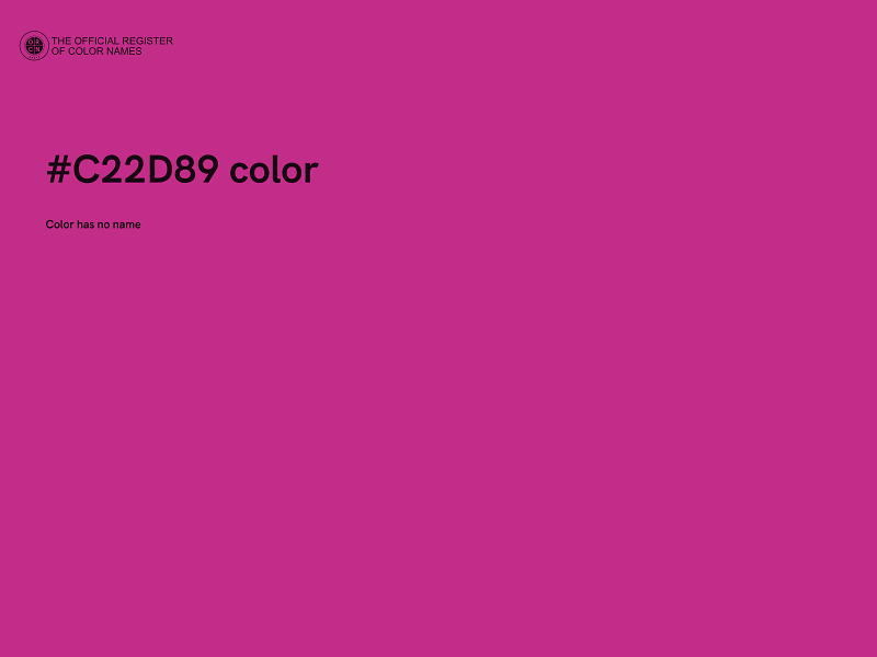 #C22D89 color image