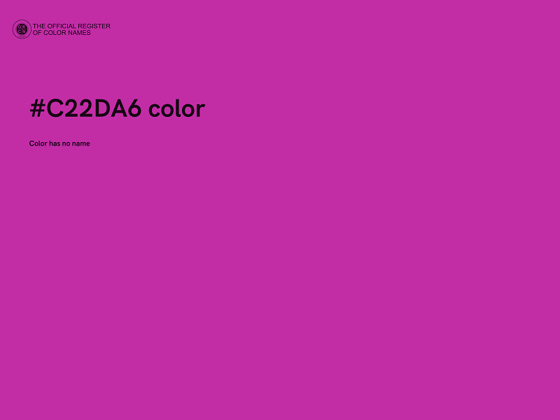 #C22DA6 color image