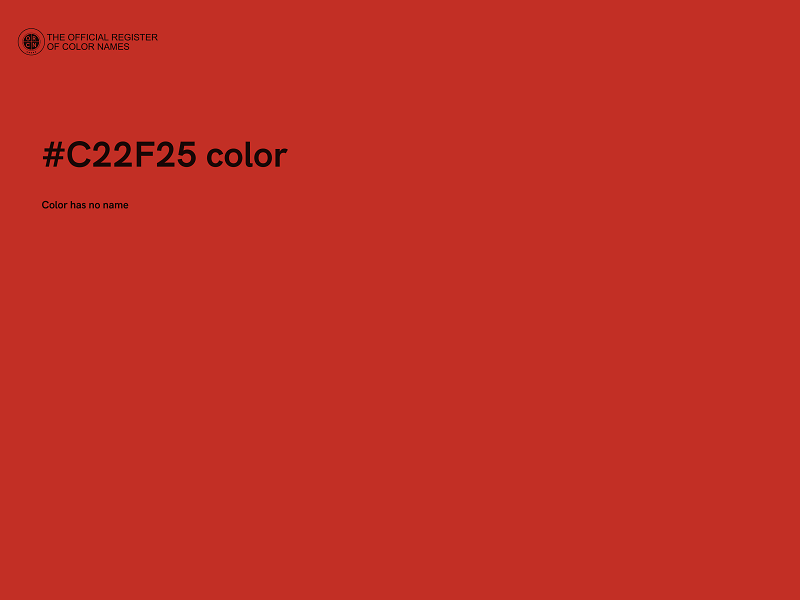 #C22F25 color image