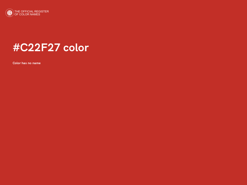 #C22F27 color image